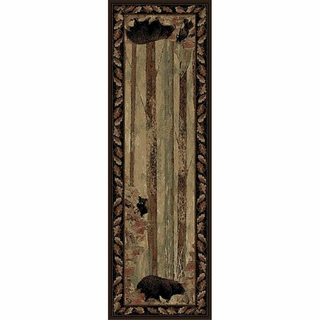 SLEEP EZ 2 ft. 3 in. x 7 ft. 7 in. American Destination Smokey Mountains Area Rug, Multi Color SL2467289
